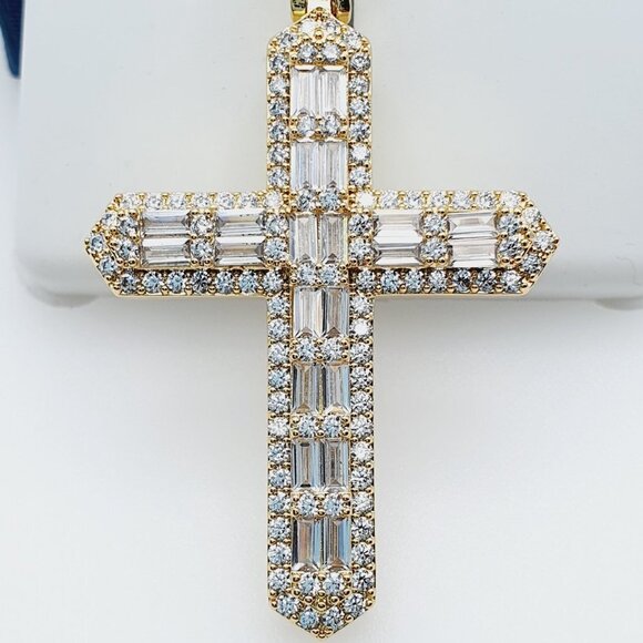 "14K Gold Plated Cubic Zircon Pendant, EVBRS609 - Picture 4 of 11